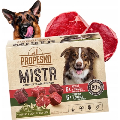 Propesko Mistr s hovädzím a zverinou v omáčke 12 x 85 g