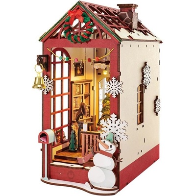 RoboTime 3D skládačka Zarážka na knihy Vánoční interiér – Zboží Dáma