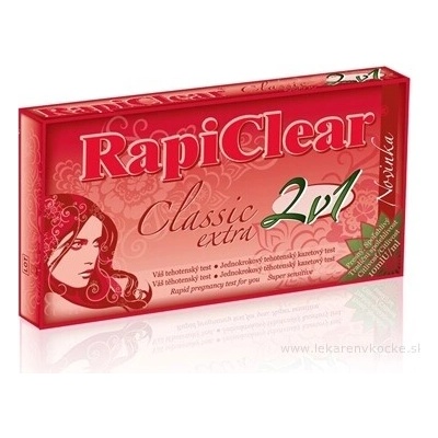 RapiClear Classic Extra 2v1 těhotenský test 1 x 2 ks