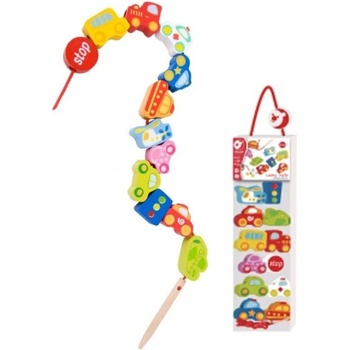 Classic World Дървена играчка за нанизване - Превозни средства