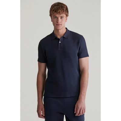 Gant Waffle SS polo evening blue