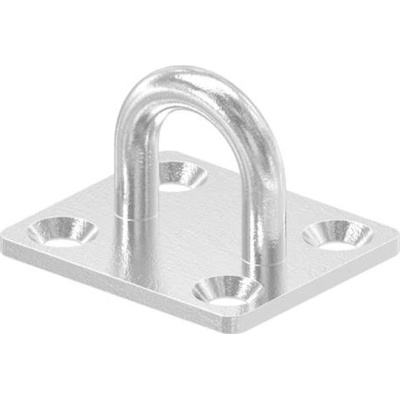 Feldmann Nerezová kotviaca doska lanka pr.5 mm 64005 s okom, základňa 35 x 30 mm, brus