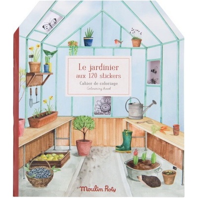 Moulin Roty Knižka so samolepkami Záhrada