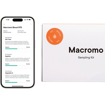 Macromo Krvný test STD domáci test na pohlavne prenosné choroby