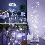  Декоративна лента с батерии 30 Micro LED 3м. , студено бял цвят