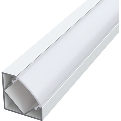 LEDprodukt LED lišta ROHOVÁ SIMPLE - biela Dĺžka: 1m, Typ krytky: Čierna krytka zaklapávacia (difúzor)