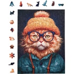 Milliwood Дървен пъзел Milliwood, Cold is cool, 316 части - Рижия котарак Джовани (L-GiovannyGingerCat-5020-C)