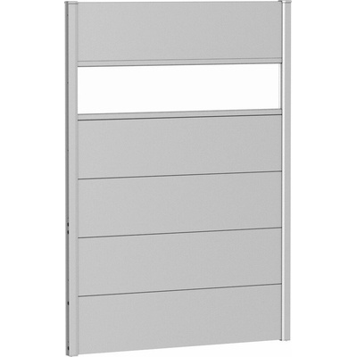 Biohort zástena na ochranu súkromia 135 so skleneným panelom - 194 x 4,4 x 137 - tmavosivá metalická