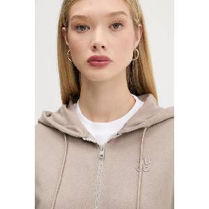 HUGO BOSS суичър с цип дамски от памук Dalfine (50535240) - answear - 156,45 лв