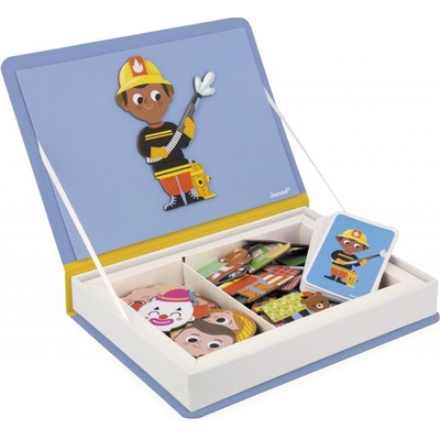 Janod magnetická kniha skladačka pre deti Povolania magnetibook