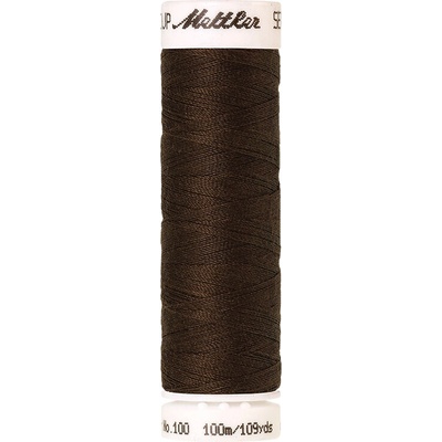 Nitě SERALON 100m na univerzální šití, polyester AMANN Mettler - více barev 6677: 0182 tmavě hnědá