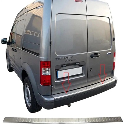 Omtec Leštený nerezový kryt hornej hrany zadného nárazníka Ford Transit Connect I / Tourneo Connect I 2003-13