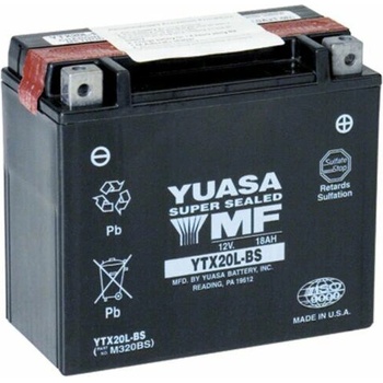 Image 1 of YUASA AGM 12V 18Ah right+ YTX20L-BS