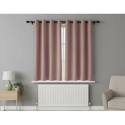 Zatemňovací krátký závěs s kroužky "BLACKOUT" NEW VITORIA 135x160 cm růžová (cena za 1 kus) Mybesthome