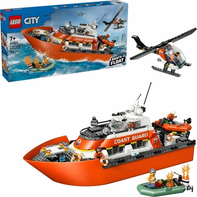 LEGO® City 60504 Záchranný čln pobrežnej hliadky a vrtuľník