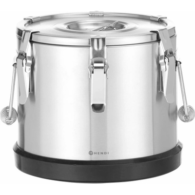 Nerezová termoska Kitchen Line pro přepravu potravin, HENDI, Kitchen Line, 10L, Stříbrná, o300x(H)270mm