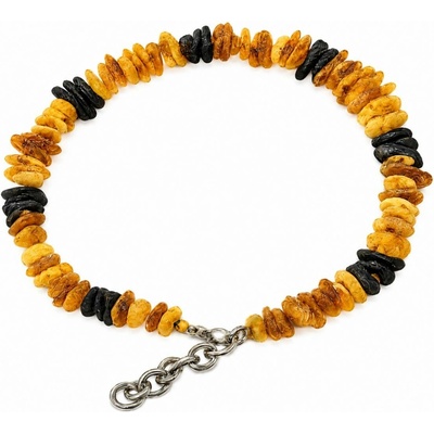 Jantarový Přírodní Obojek proti klíšťatům a blechám Baltské jantary MAX NaturalBlack Amber 20-25 cm č. 178