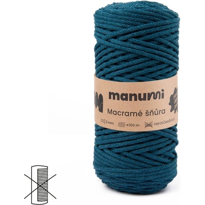 Manumi Macramé šňůra 3mm petrolejová - 1 ks