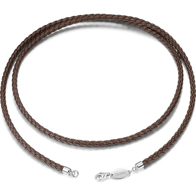 Olivie Kožená hnědá pletená šňůrka 6031
