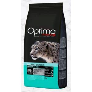 Visán OPTIMA NOVA CAT Sterilised Chicken&Rise (пиле и ориз) 75% месо Хипоалергична, Суперпремуим храна за КАСТРИРАНИ котки от всички породи 6 кг
