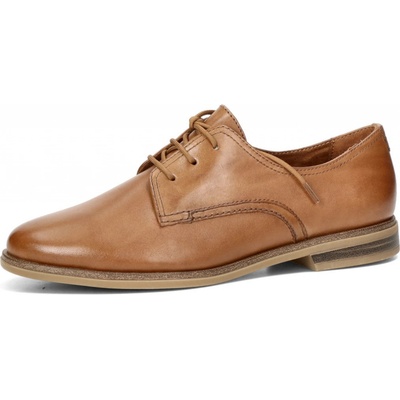 Tamaris dámské kožené polobotky koňakové