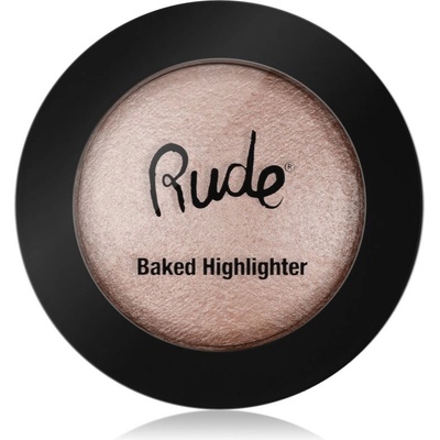Rude Cosmetics Baked Highlighter kompaktný púdrový rozjasňovač Flirtatious Behaviour 7 g