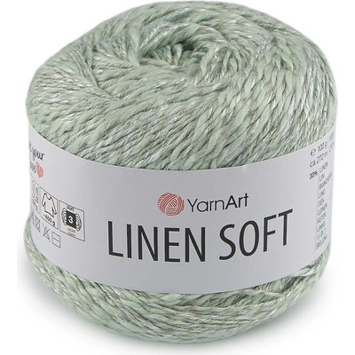 Pletací příze Linen Soft 100 g Varianta: 6 (7312) zelená past.sv., Balení: 1 ks