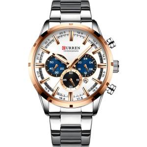 Curren Часовник curren lu-6227 - Сребрист / Бял kp6227 Часовници