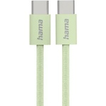 Hama Кабел за зареждане "Fabric", USB-C - USB-C, 1 m, Nylon, зелен (HAMA-201726) - xtreme