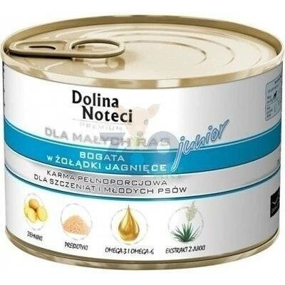 Dolina Noteci Premium Mini Junior bohatých na jehněčí žaludky 12 x 185 g