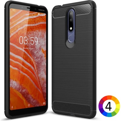 Nokia 3.1 Plus Carbon Fiber Калъф и Протектор