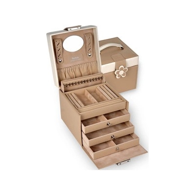 Sacher šperkovnice s květinou Erika 28.000.50 74 béžová