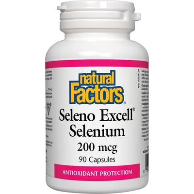 Natural Factors Seleno Excell Selenium, 200 mcg, 90 капсули, Natural Factors