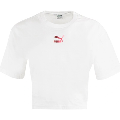 Puma Girl Cropped Tee White