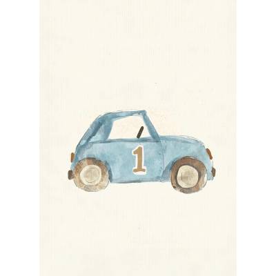 Plagát, Obraz - Little Blue Racer, Mathieu, 30 × 40 cm