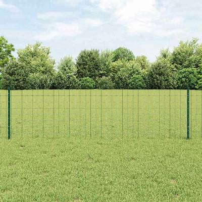 vidaXL Euro plot s pilotem 50 x 0,6 m Ocel potažená PVC Zelená