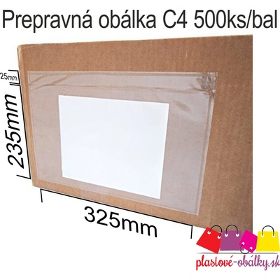 Prepravné obálky Balenie: 500 ks balenie, Rozmer: C4 235 x 325 + 25 mm
