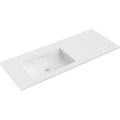 Mexen Otis вградена мивка в плот лява 121 x 46, 5 см, бяла мат - 25181201L (25181201L)