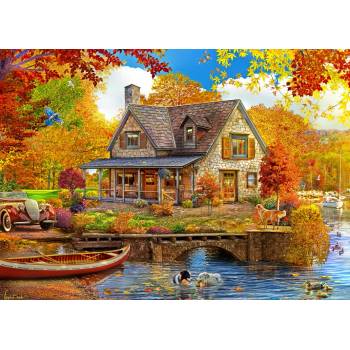 Image 1 of Bluebird Puzzle - Puzzle Lake house - 500 piese