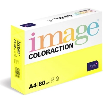 Image Coloraction A4 80 g Canary středně žlutá 100 archů