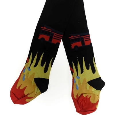 Detské čierne pančuchy Fire