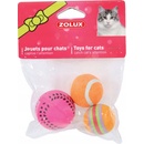 Hračky pre mačky Zolux sada míčků 4cm oranžová