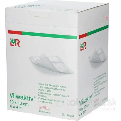 Vliwaktiv savé kompresy s aktívnym uhlím 10 x 10 cm 20 ks