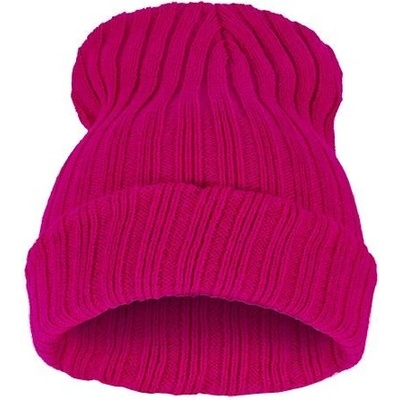Blingstar zimní čepice Striped Blank Hot Pink