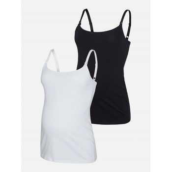 Mamalicious Maternity 2-Pack Strap Nursing Vests - Black