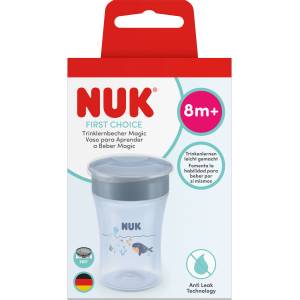 Nuk Чаша Magic Cup 230мл. , 8+мес. , Кит, сив (10255742)