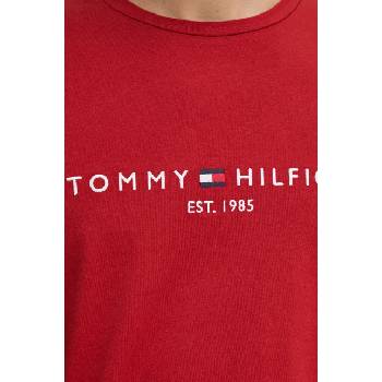 Tommy Hilfiger Памучна тениска Tommy Hilfiger в червено с апликация (MW0MW11797)