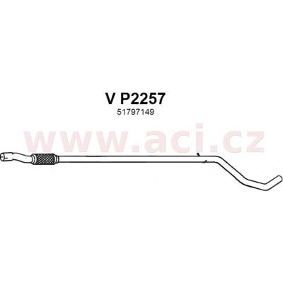 Střední díl výfuku FENNO/IMASAF ACI V P2257