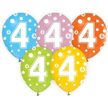 Nafukovací balónky s potiskem číslice 4