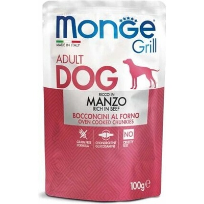 MONGE GRILL vrecko s hovädzím mäsom pre psov 100 g